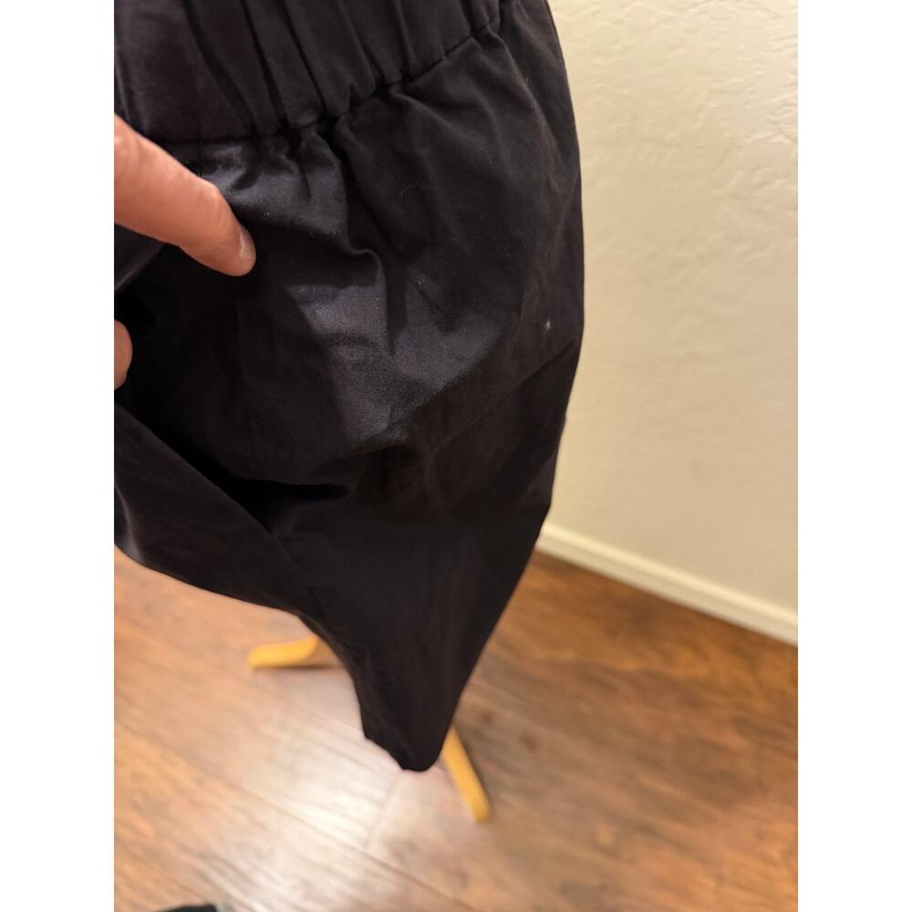 Black mini skirt with pockets and tie - Picture 3 of 4